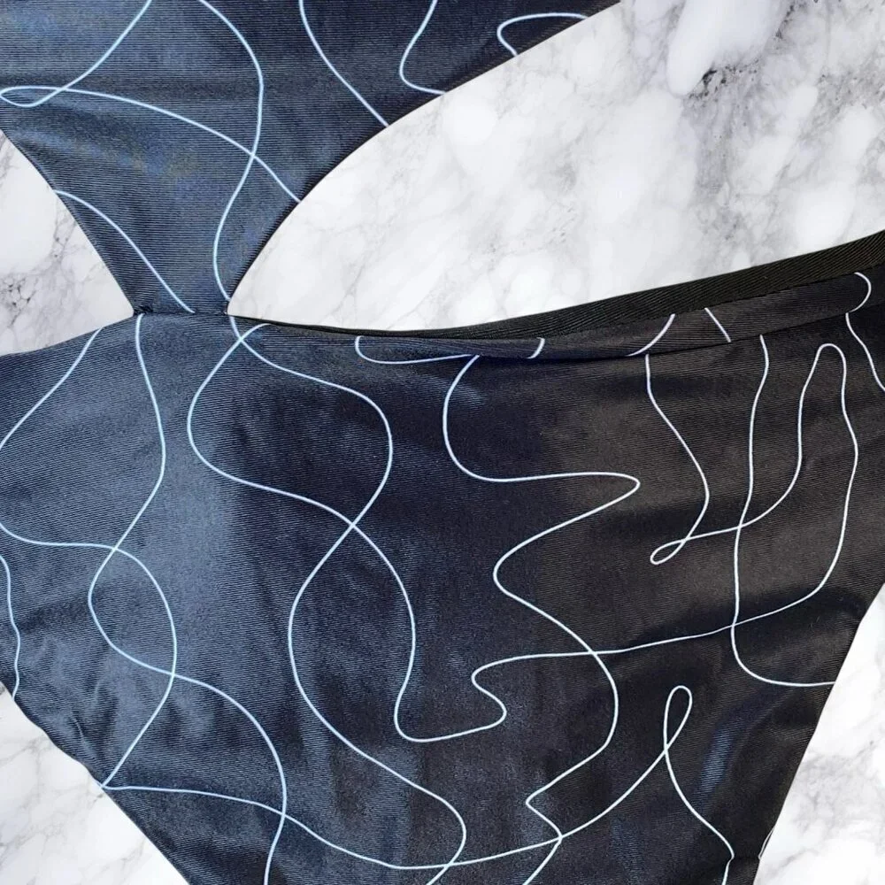 lovewave Nadege One Piece - Black & White Swirl